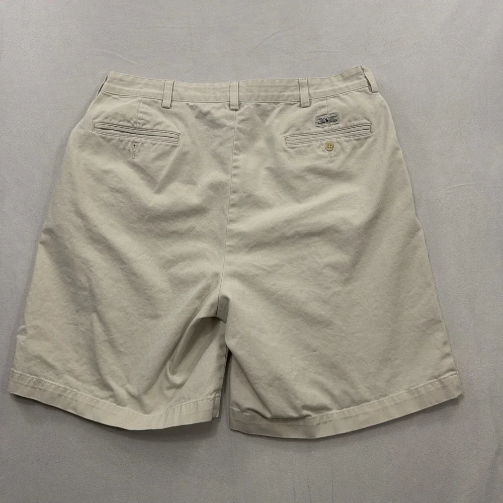 Polo Ralph Lauren Shorts Pleated Chino Andrew Tan Khaki Mens 33